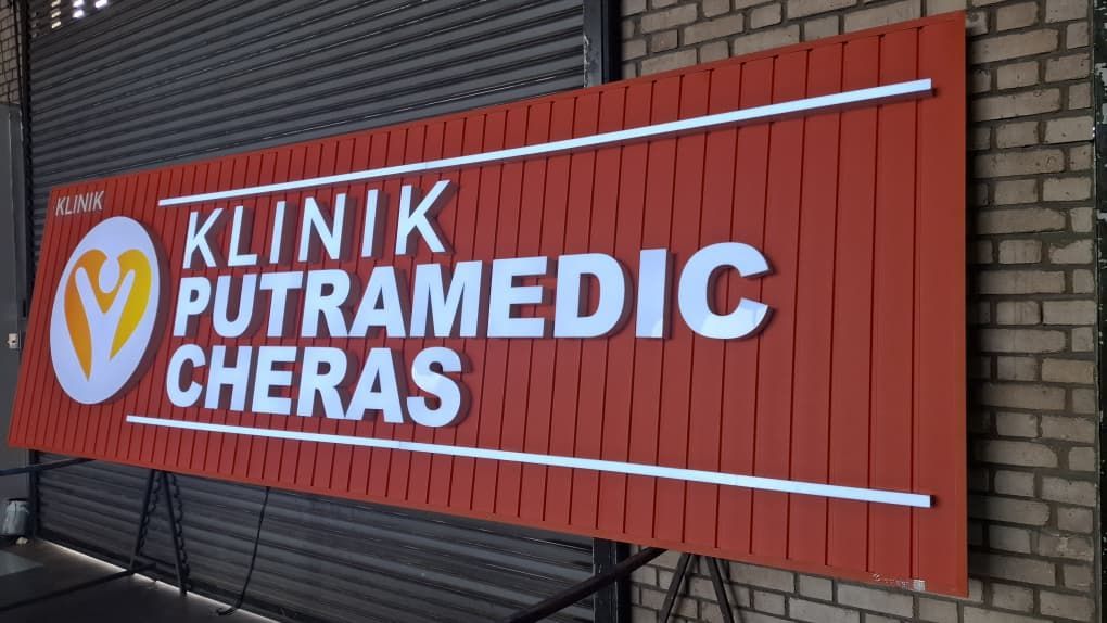 CUSTOM 3D LED FACE-LIT LETTERING + ALUMINIUM STRIP CEILING BASE SIGNAGE SUPPLIER IN KEMPAS, KLUANG & JOHOR JAYA