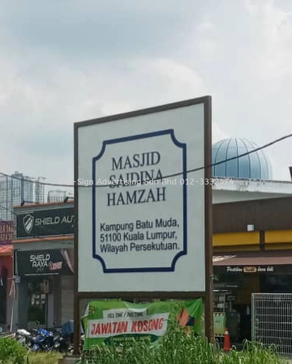 10MM THK PVC CUT OUT SIGN (MASJID SAIDINA HAMZAH, KAMPUNG BATU MUDA, 2022)