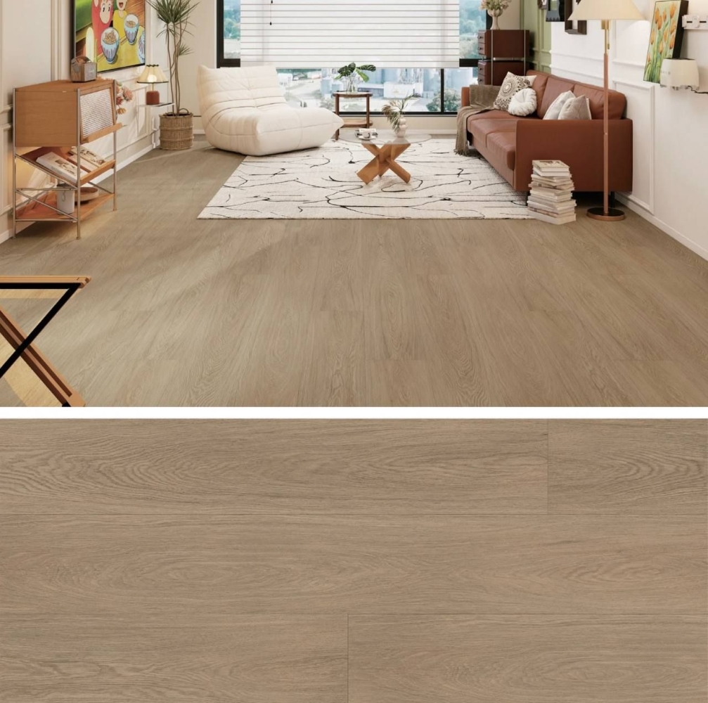 Queens Floor LVT Flooring STANDARD (Fiberglass Core) QVG106-04 MOCHA BEIGE