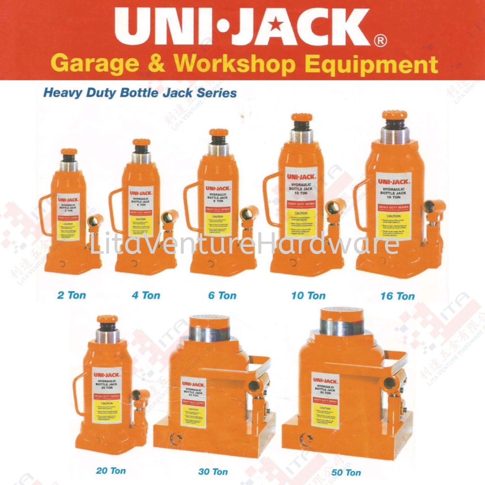 UNIJACK BRAND BOTTLE JACK SERIES
