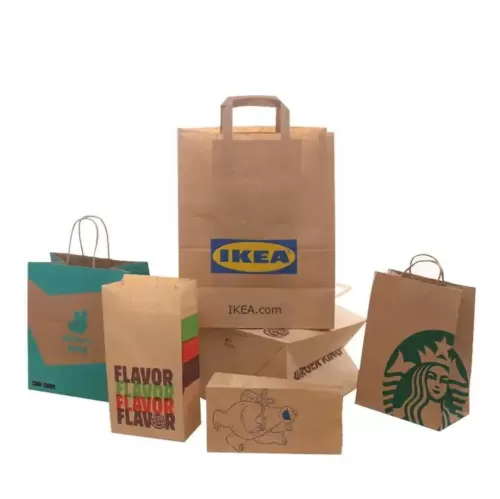 Customized Brown Kraft Paper Bag With Handles