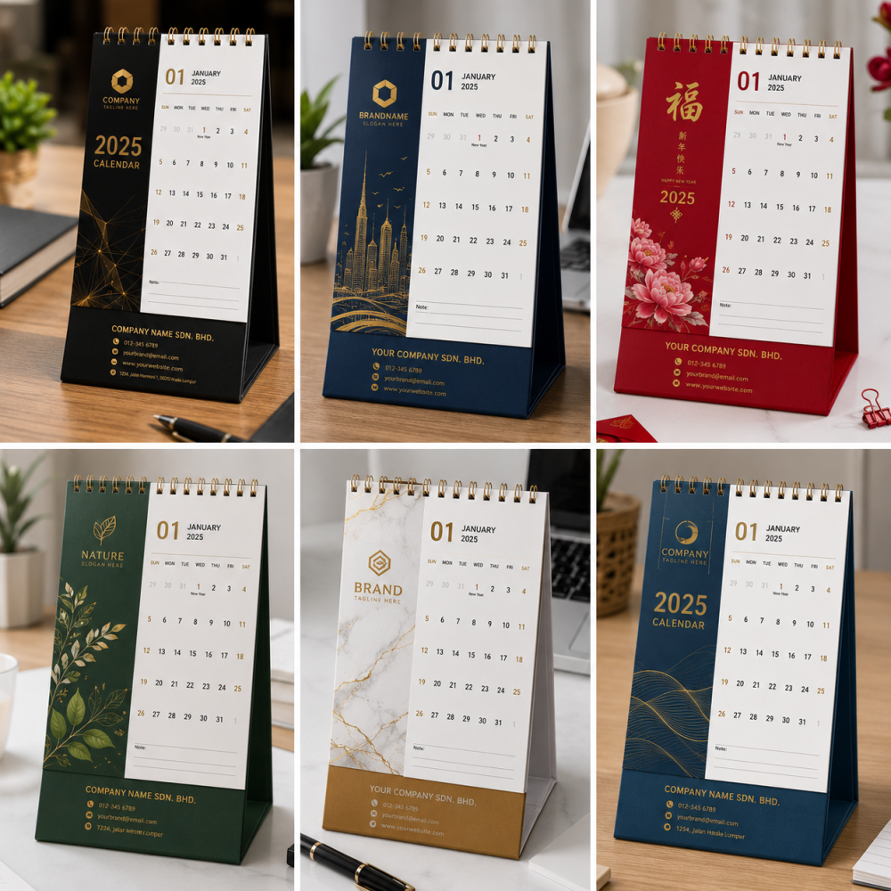 Desk Table Calendar Printing with Hot Stamping | Custom Corporate & Personalized Calendars
