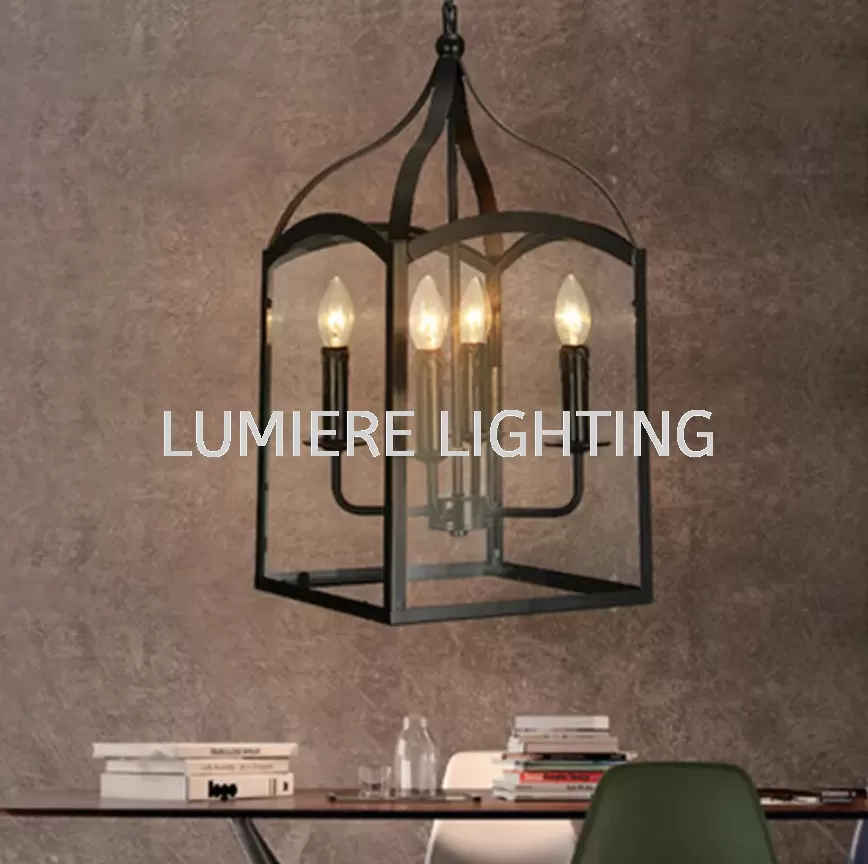 Post Classical Modern Palmar Lantern Design Pendant Light