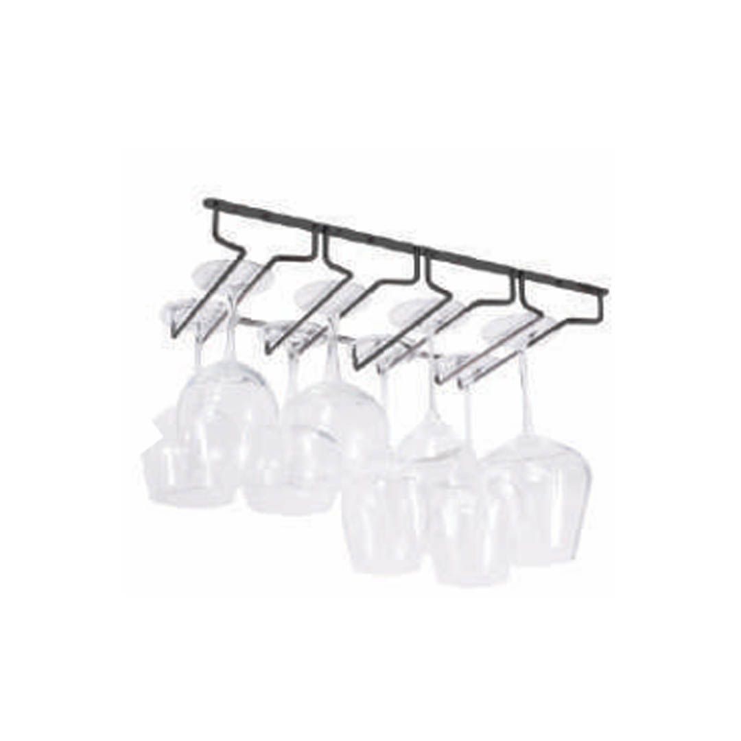 4 Row Glass Holder #GHB-W340-04-BL