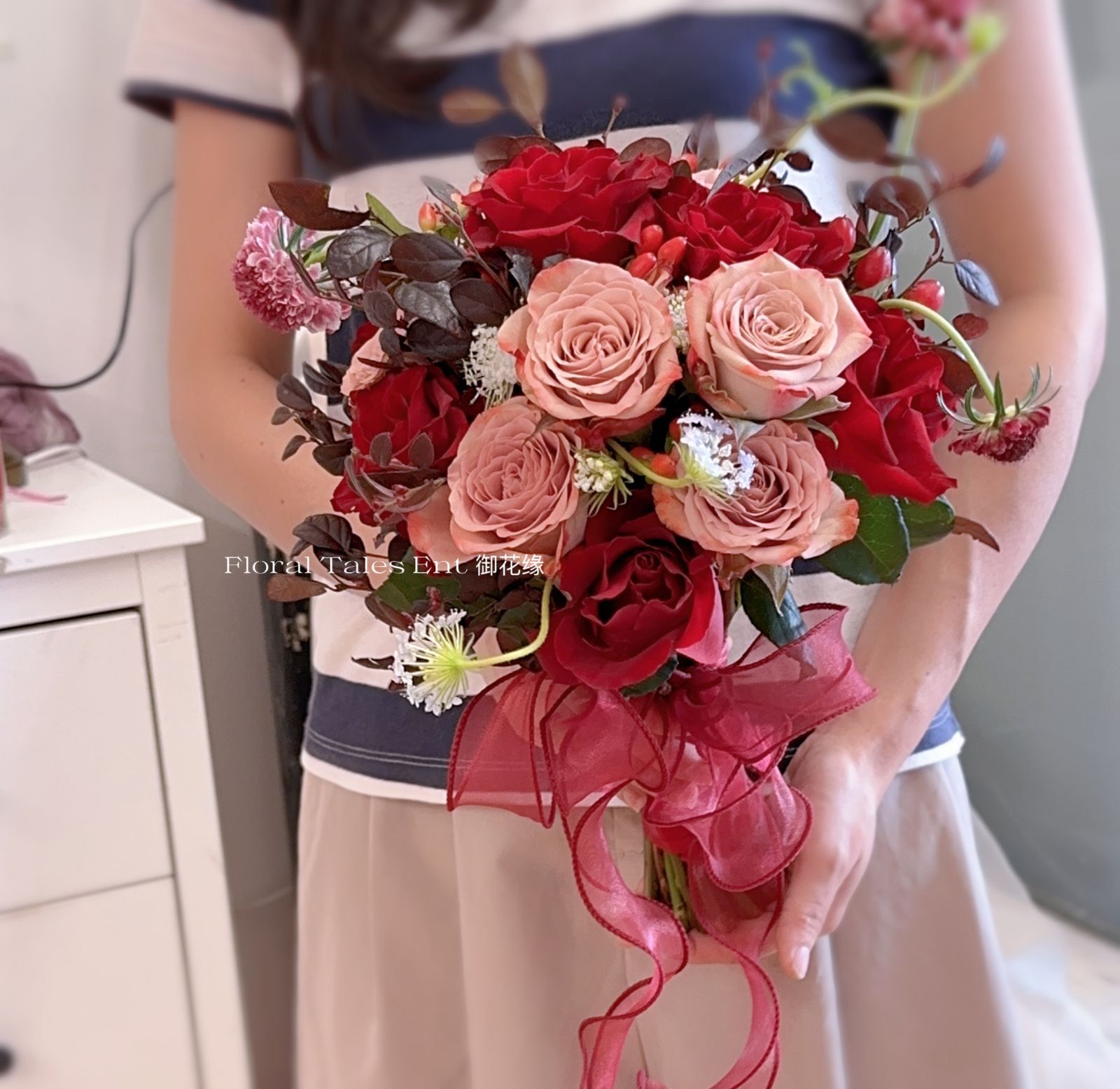 Red Theme Bridal Bouquet 