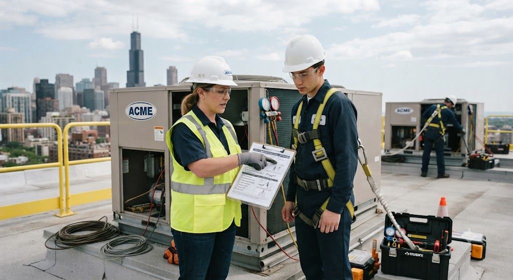 HVAC work at height authorization system guide
