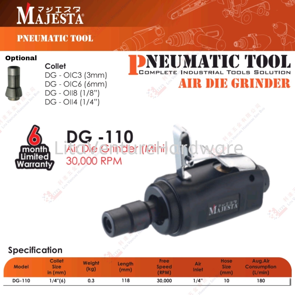 MAJESTA BRAND AIR DIE GRINDER (MINI) - DG110