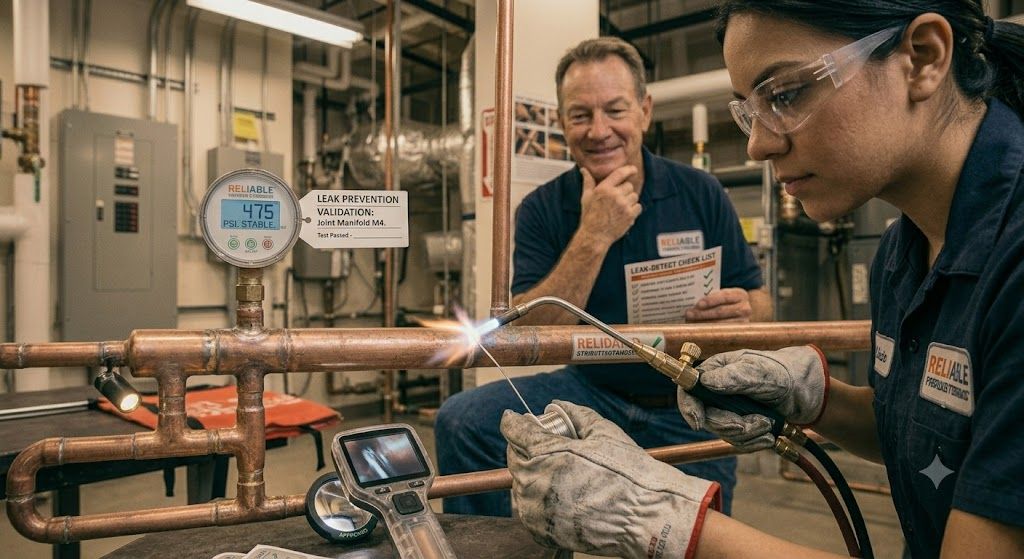 HVAC copper brazing leak prevention skills