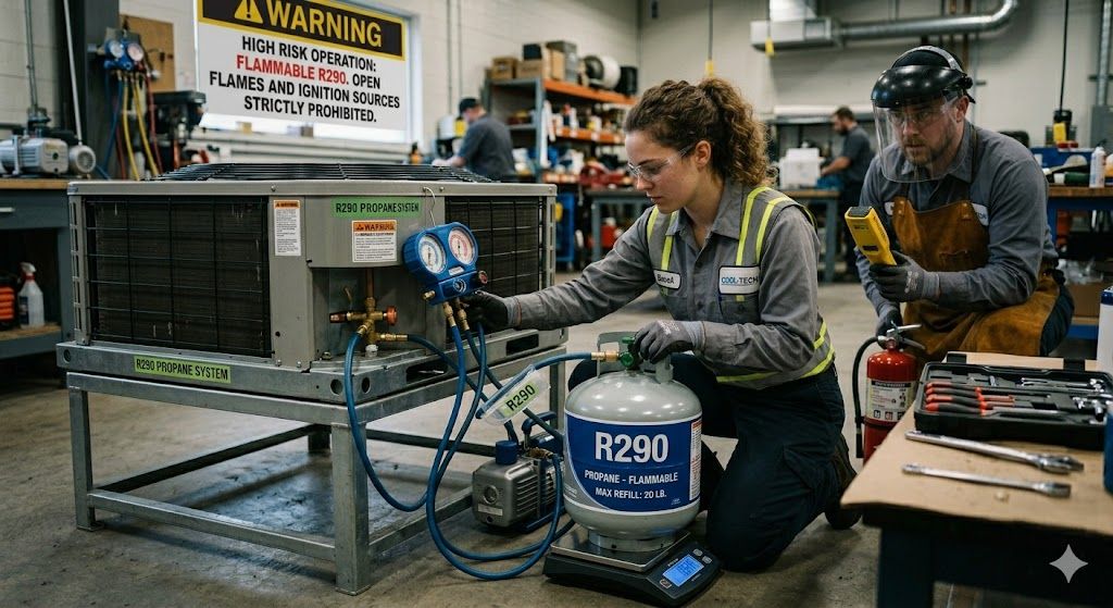 propane refrigerant charging procedure