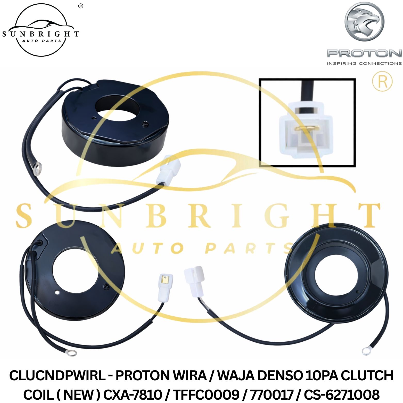 CLUCNDPWIRL - PROTON WIRA / WAJA DENSO 10PA CLUTCH COIL ( NEW ) CXA-7810 / TFFC0009 / 770017 / CS-6271008