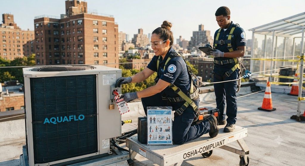 HVAC maintenance safety compliance at height