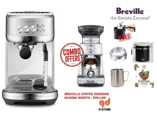 Breville BES500  Bambino Plus  Stainless Steel + Breville Dose Grinder BCG600 (Contact us now and claim your discount vouchers)