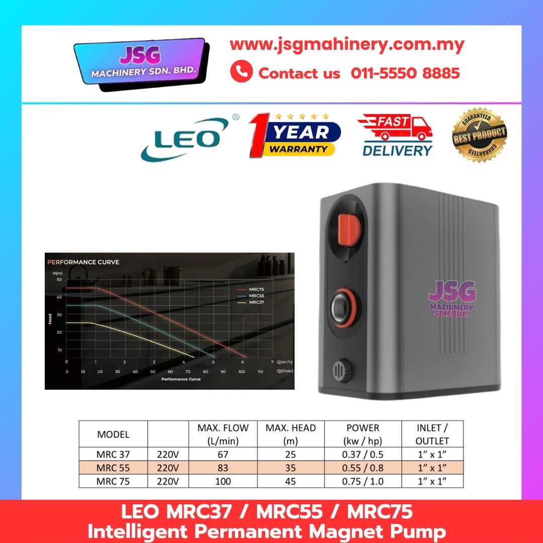 LEO MRC37 / MRC55 / MRC75 INTELLIGENT PERMANENT MAGNET PUMP