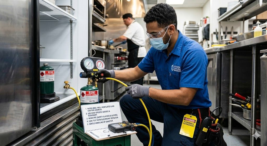 propane refrigerant safety handling steps