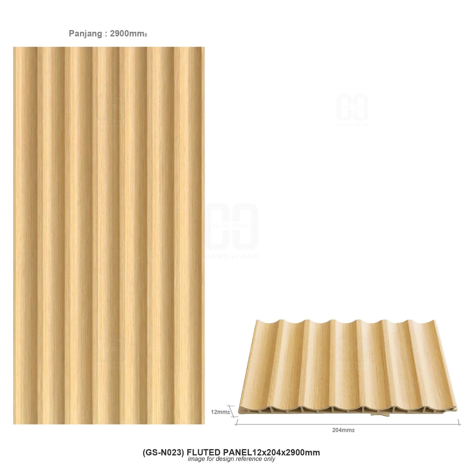(GS-N023) FLUTED PANEL 12x204x2900mm