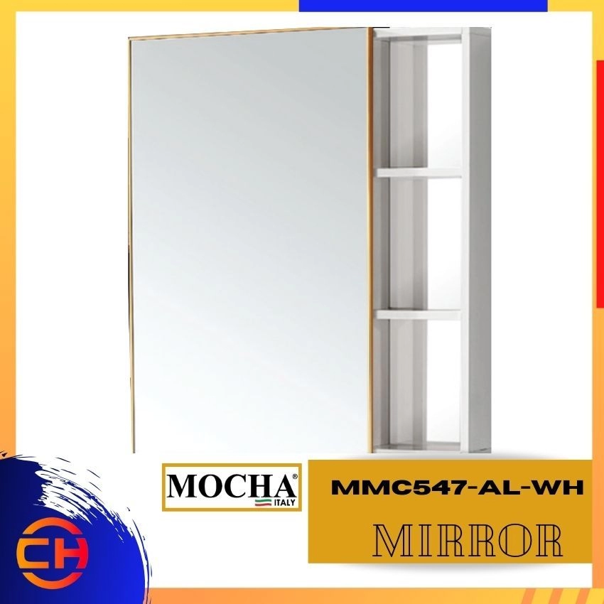 MOCHA MMC547-AL-WH STAINLESS STEEL MIRROR CABINET 
