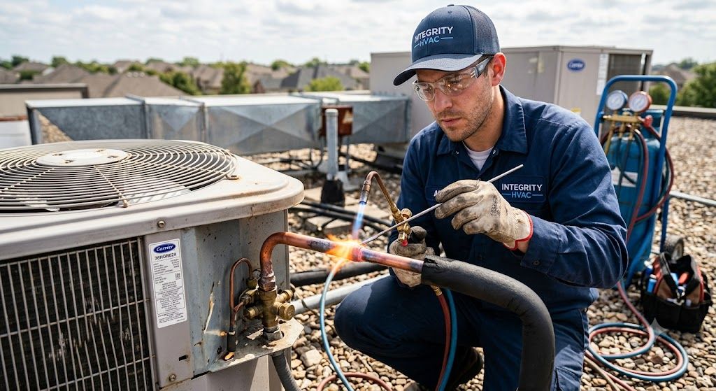 HVAC AC brazing technique procedure
