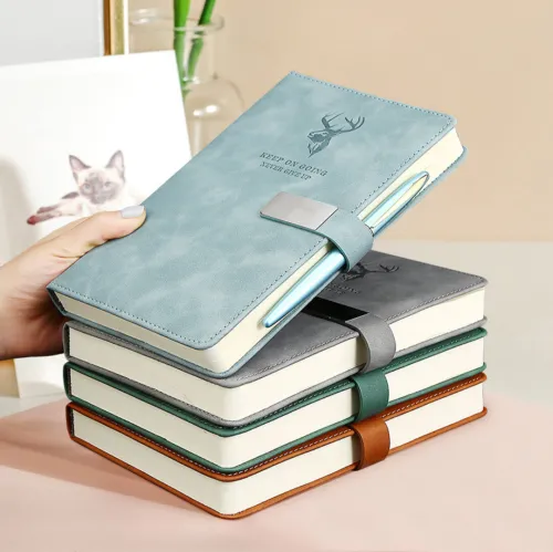 A5 Business Custom PU Leather Magnetic Buckle Notebook