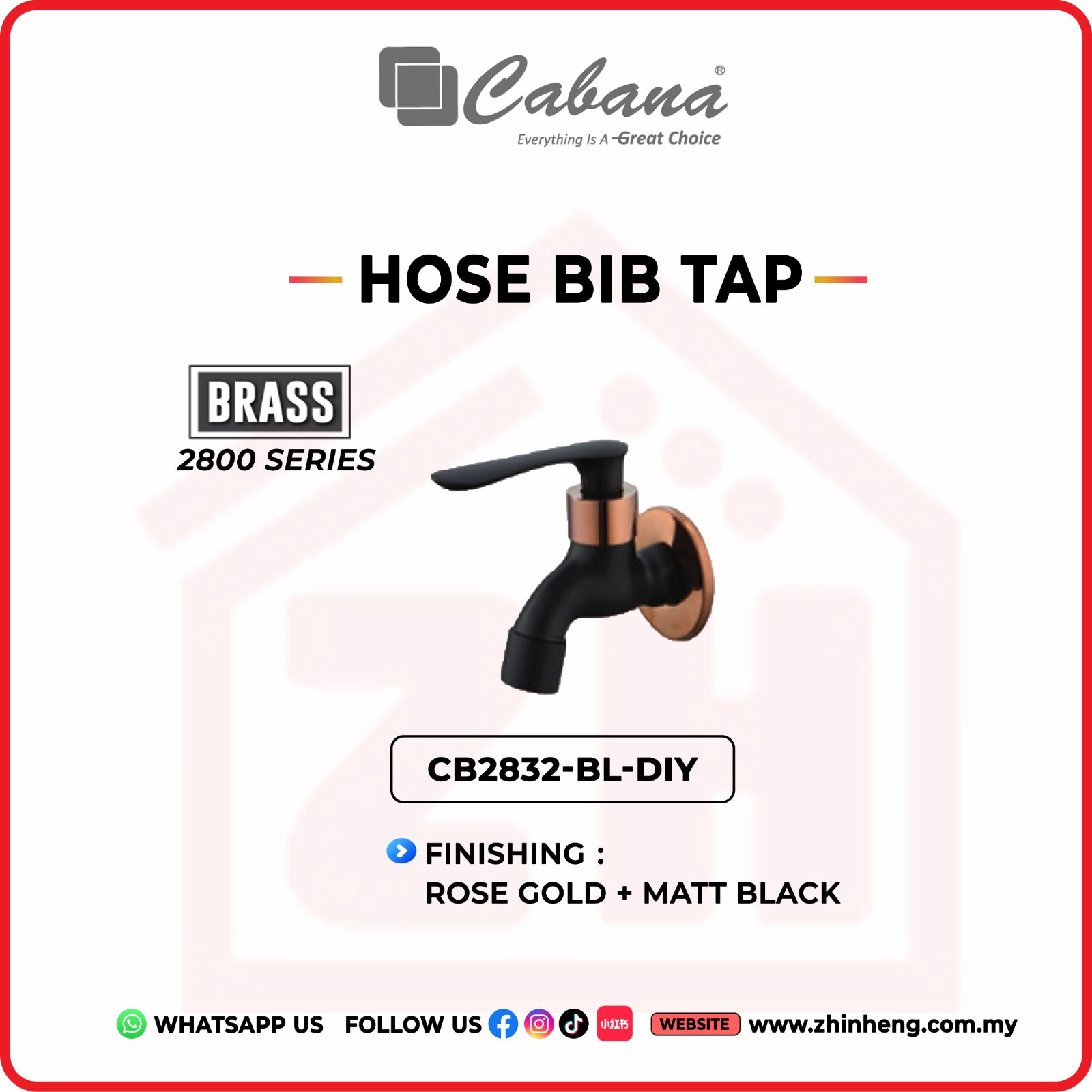 CABANA HOSE BIB TAP  CB2832-BL-DIY