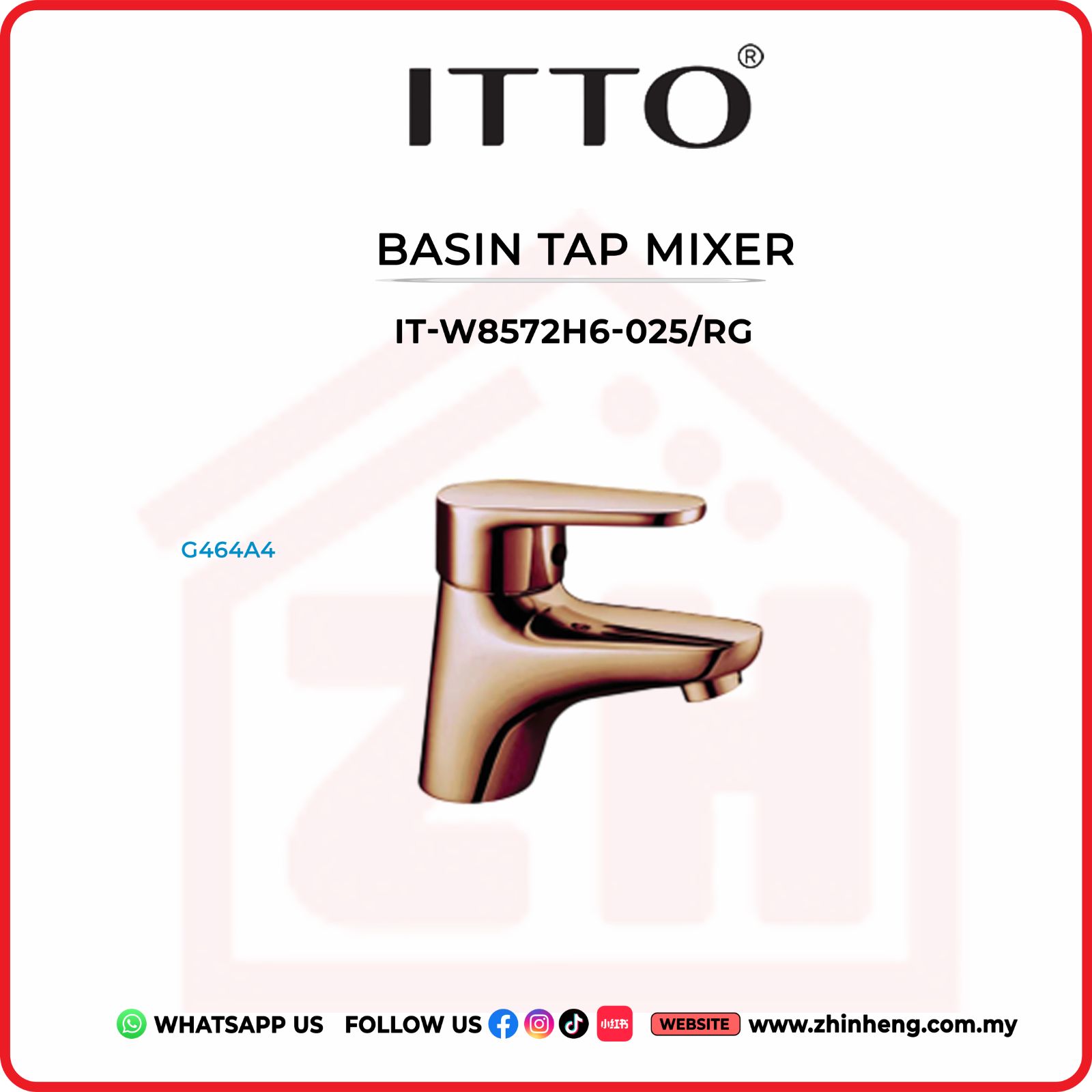 ITTO BASIN TAP MIXER  IT-W8572H6-025/RG