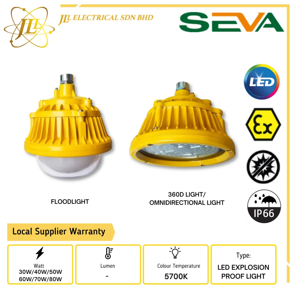 SEVA SZSW8130 AC220V 5700K IP66 LED EXPLOSION PROOF LIGHT [30W/40W/50W/60W/70W/80W] [FLOODLIGHT/360D LIGHT]