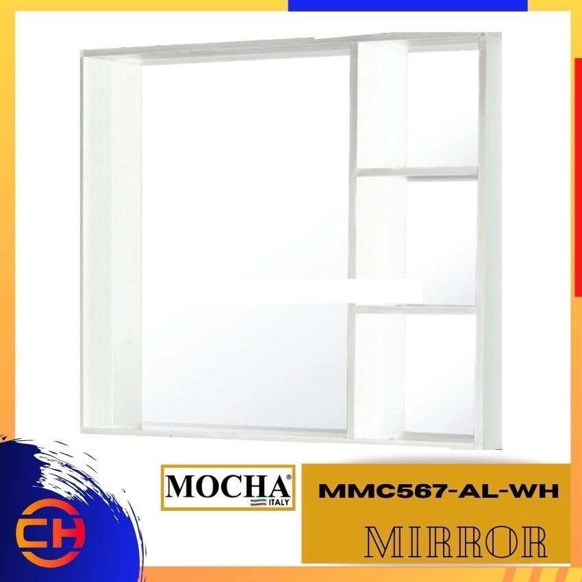 MOCHA MMC567-AL-WH STAINLESS STEEL MIRROR CABINET 