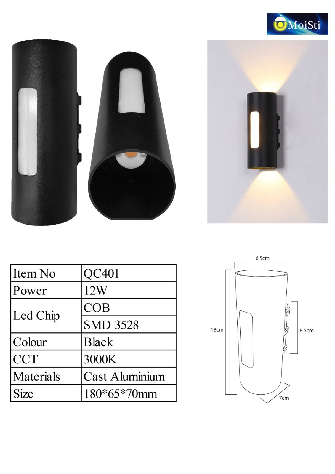QC401 12W BK
