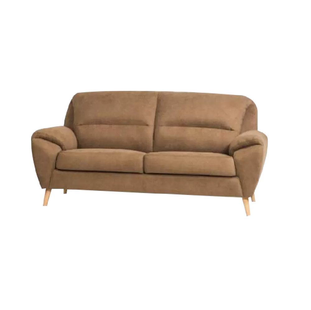 3 Seater Brown Fabric