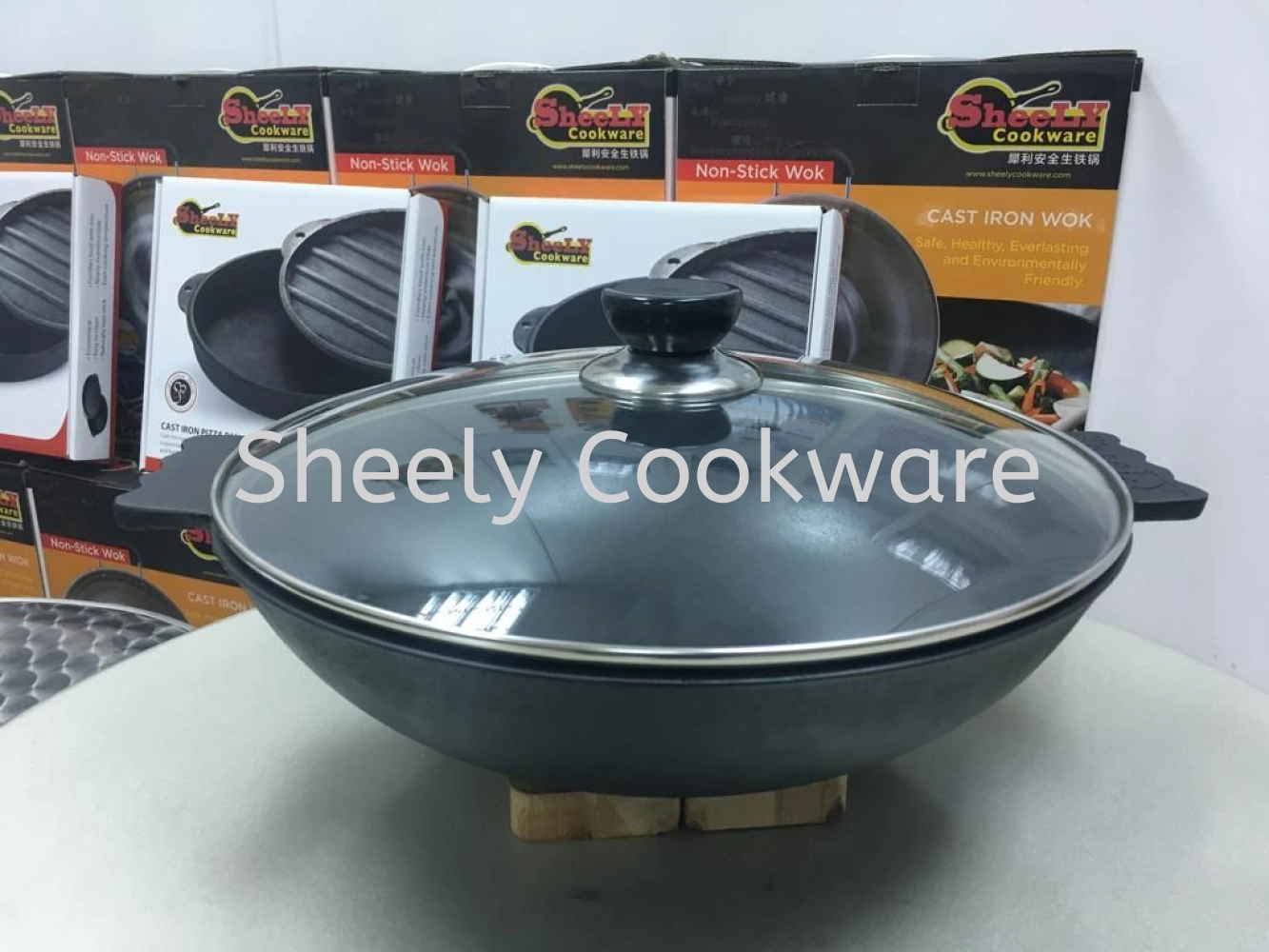 Cast Iron Sheely Wok (Polished & Seasoned)