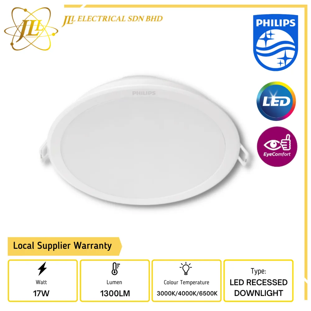 PHILIPS MESON 59466 17W 1300LM 150MM 6" EYECOMFORT ROUND LED RECESSED DOWNLIGHT [3000K/4000K/6500K]