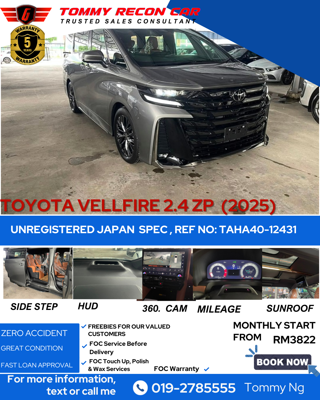 2025 TOYOTA VELLFIRE 2.4 TURBO Z PREMIUR