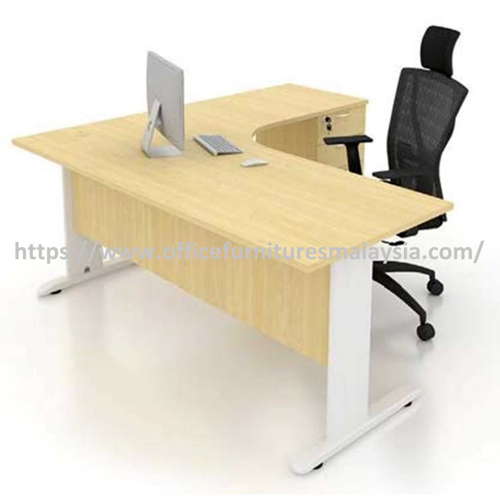 6 ft x 6 ft Modern Desiderate L Shape Manager Table OFFXC1818FMT