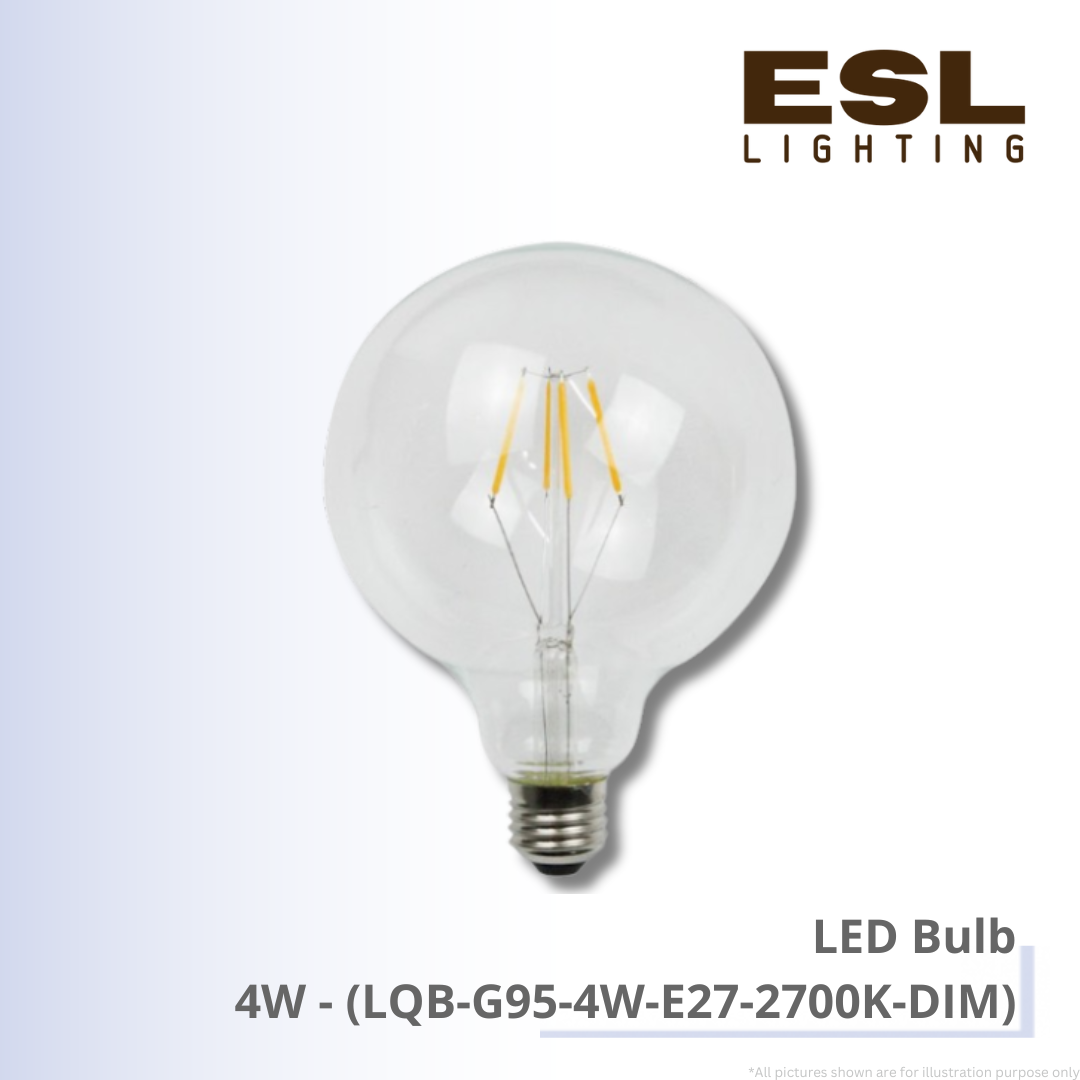 LED Bulb 4W - LQB-G95-4W-E27-2700K-DIM
