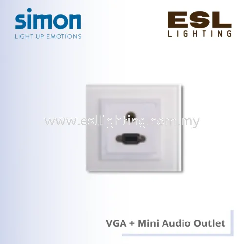 SIMON V8 SERIES VGA + Mini Audio Outlet - 80495