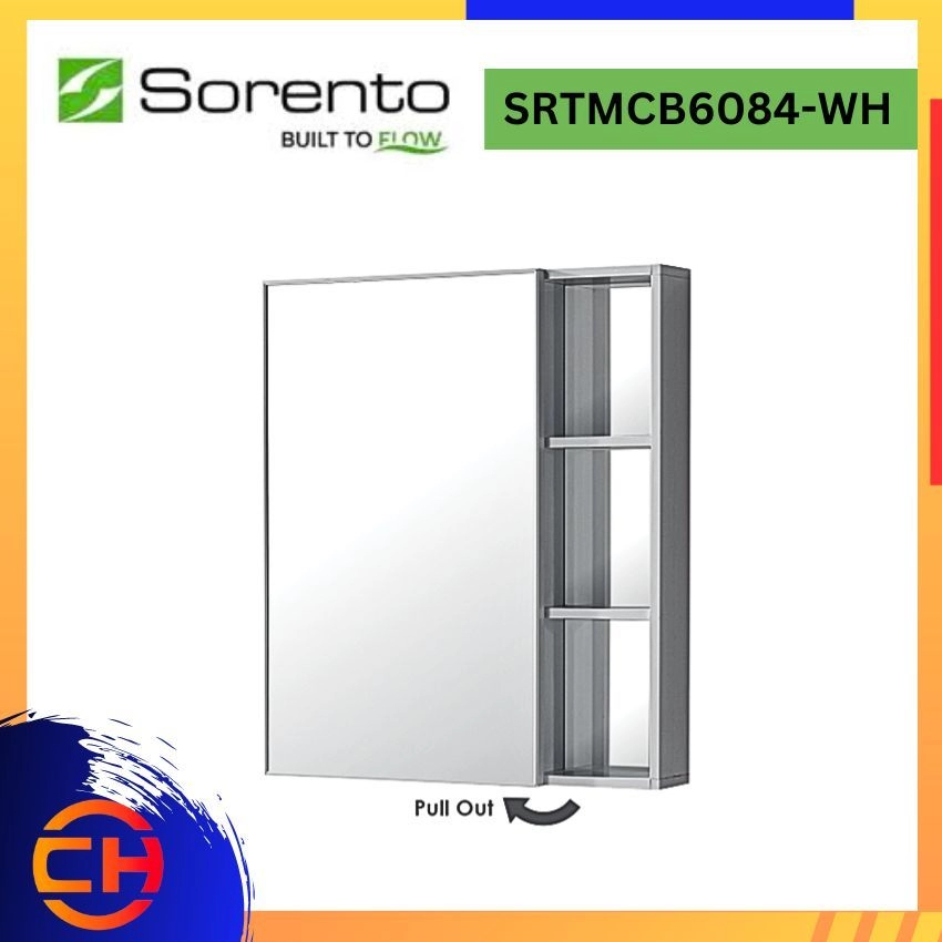 SORENTO BATHROOM FURNITURE SRTMCB6084-WH MIRROR CABINETS  (  L600xW110xH700mm )