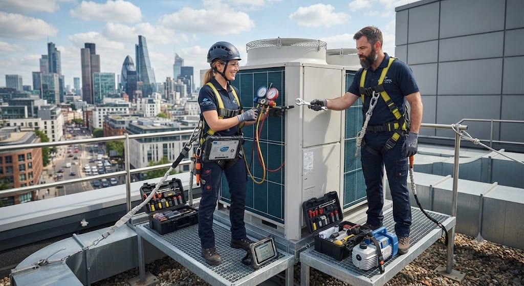 HVAC servicing at height safety procedures
