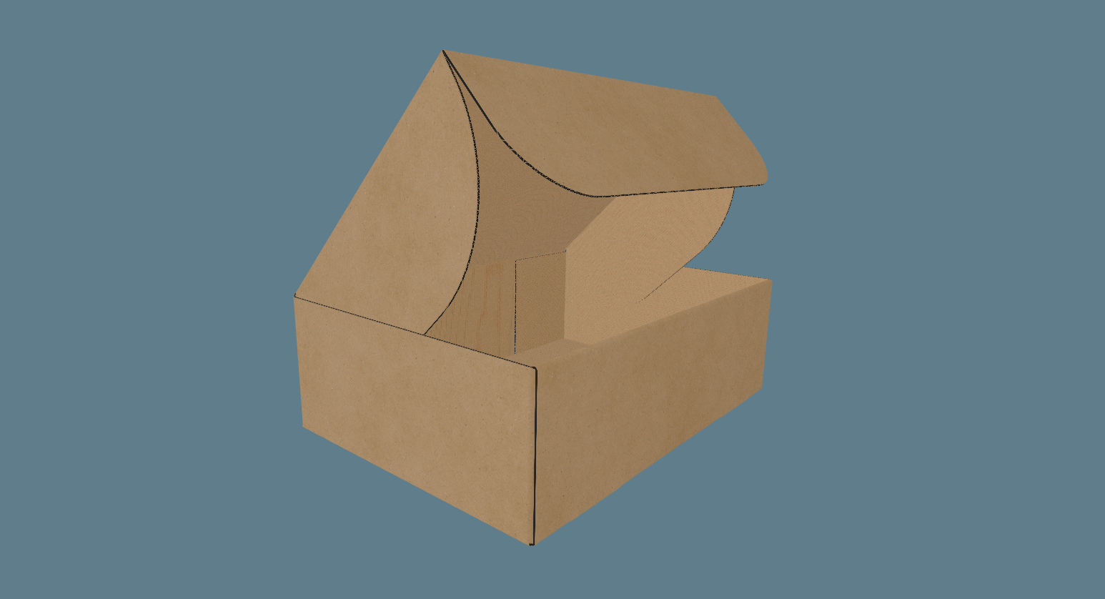Curve-Flap Display Carton