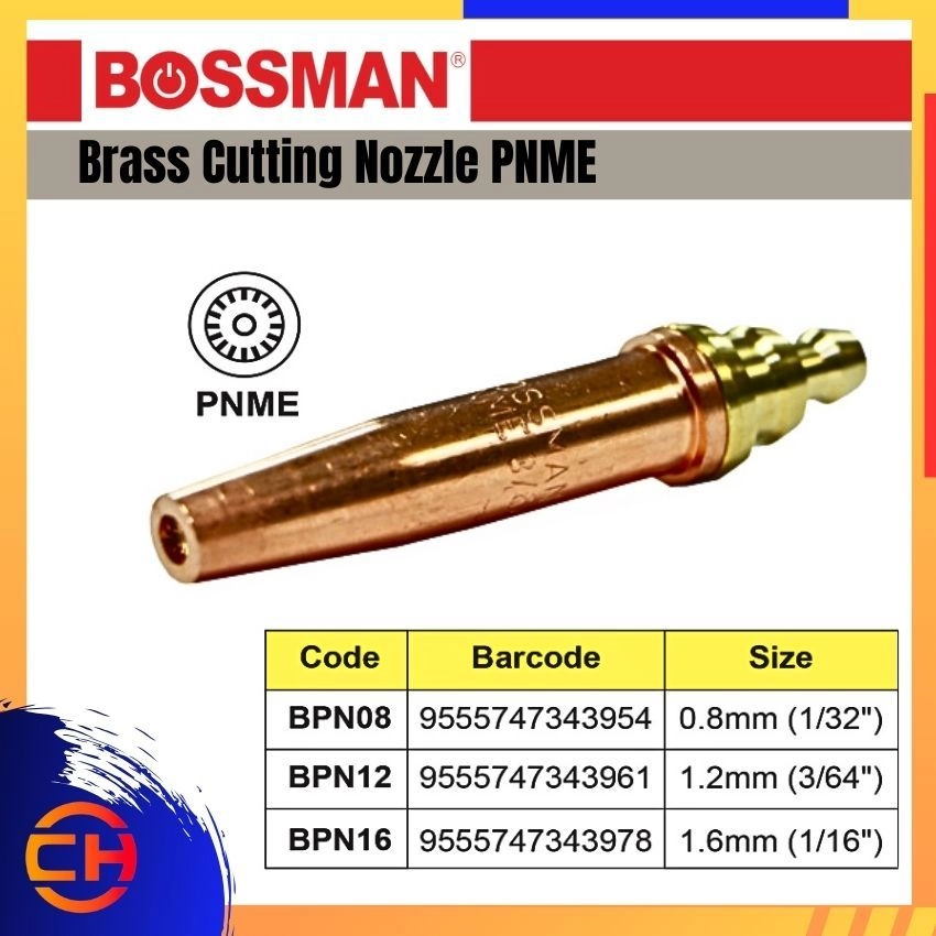 BOSSMAN WELDING ACCESSORIES BRASS CUTTING NOZZLE PNME ( LPG GAS )