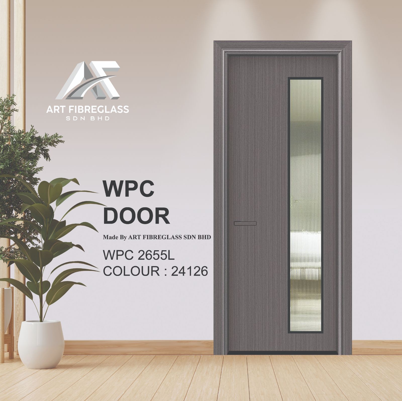 ART FIBRE WPC ALUMINIUM SWING DOOR - WPC2655L_24126