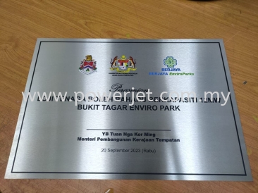 Stainless steel direct print VIP Signature plate