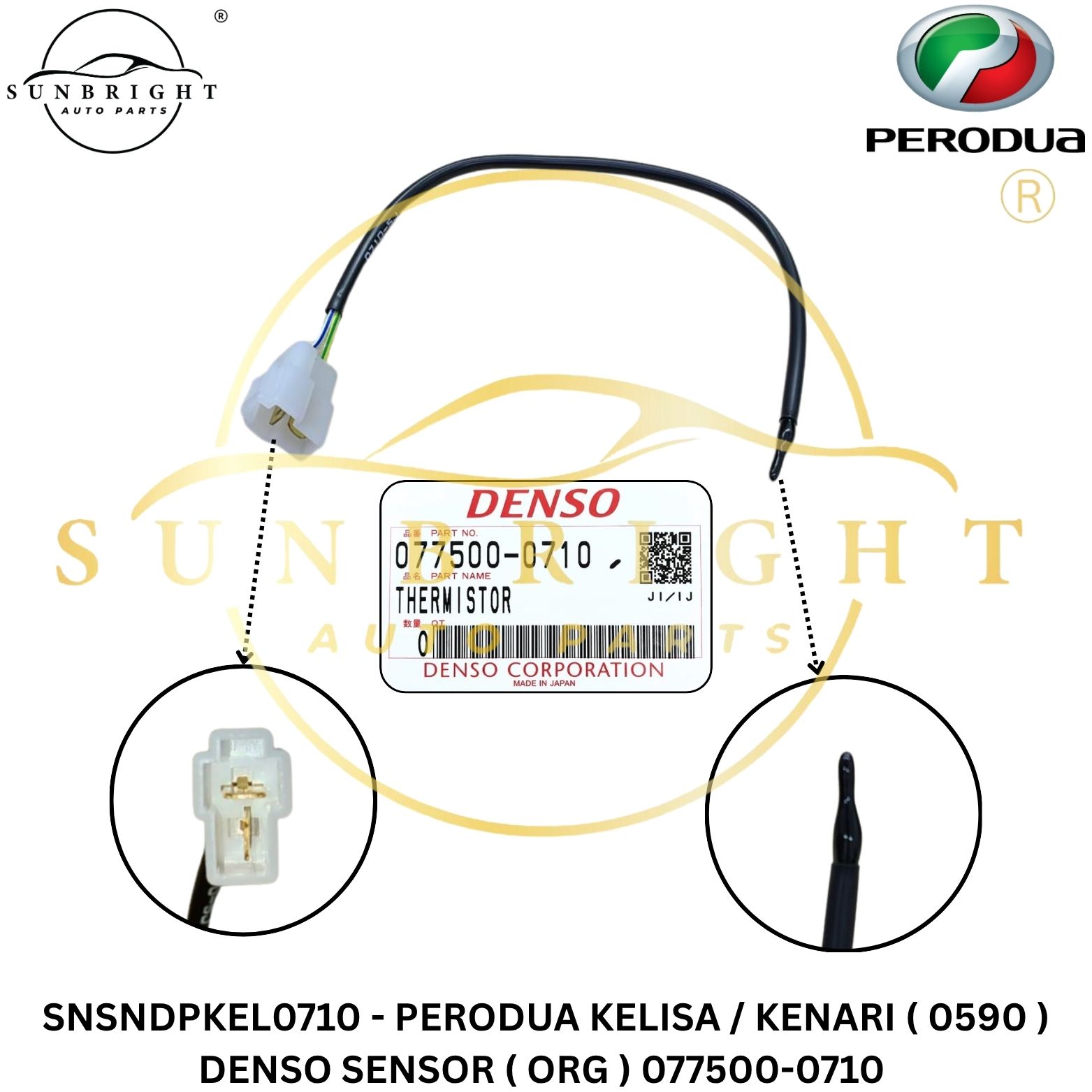 SNSNDPKEL0710 - PERODUA KELISA / KENARI ( 0590 ) DENSO SENSOR ( ORG ) 077500-0710