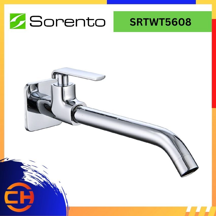 SORENTO BATHROOM FAUCET SRTWT5608 Wall mounted Basin Tap Copper Chrome ( L260MM x 50MM x H75MM ) 