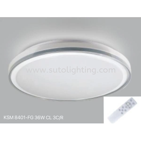 KOSOOM Fanta Grey LED Ceiling Light 3C 36W-72W Remote Function