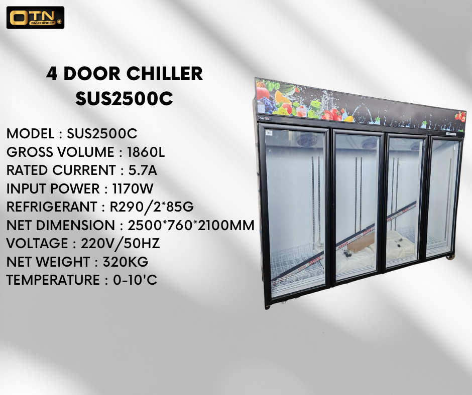 SUS1253C OTN CHILLER PREMIUM SHOWCASE 4 DOOR (BIG BODY)