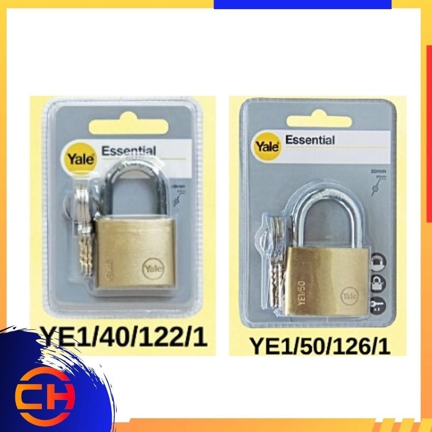 YALE Y - SERIES PADLOCK RANGE YE1 ESSENTIAL / KEYED ALIKE  BRASS PADLOCK 