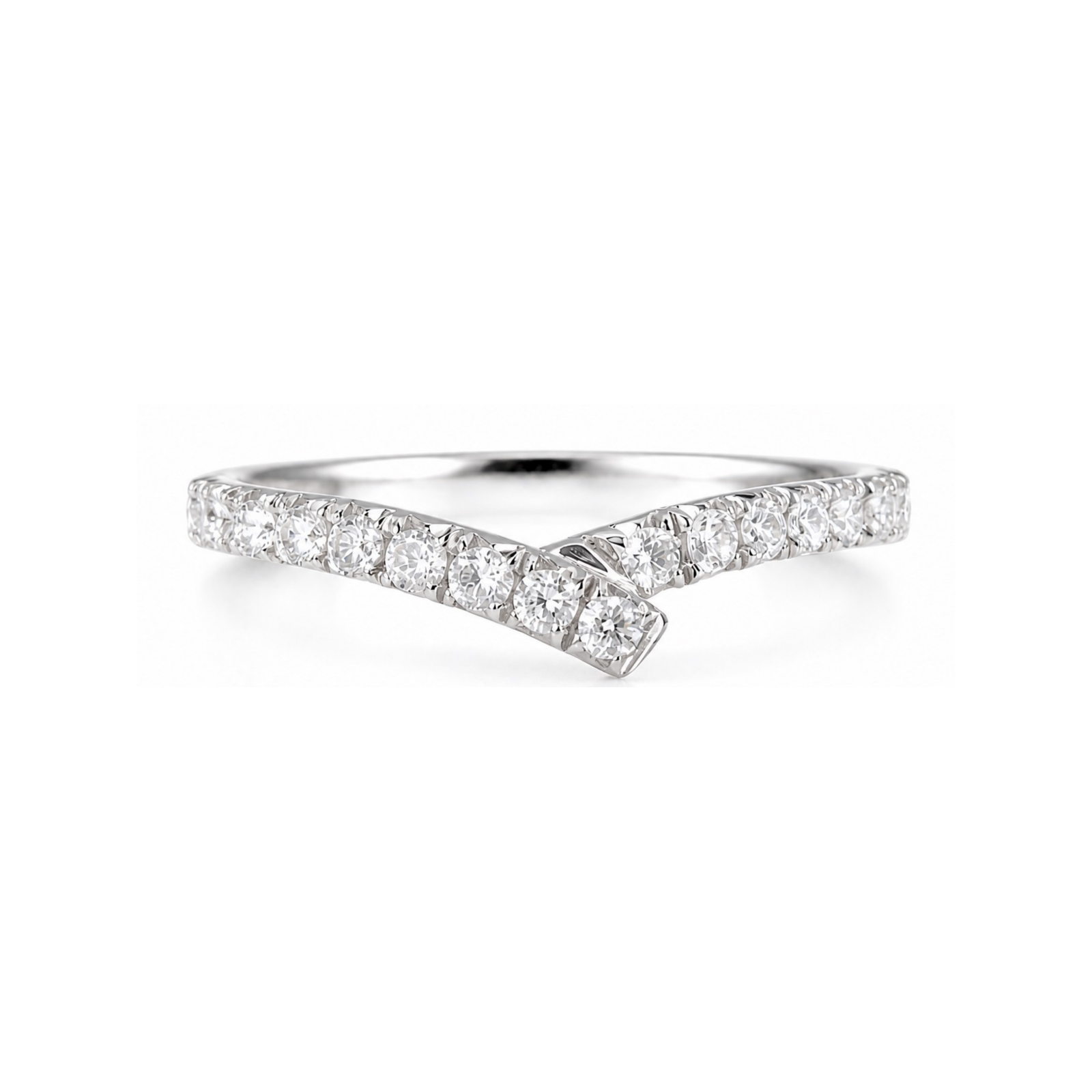 Roman & Co庐 Aurelle V Contour Wedding Band