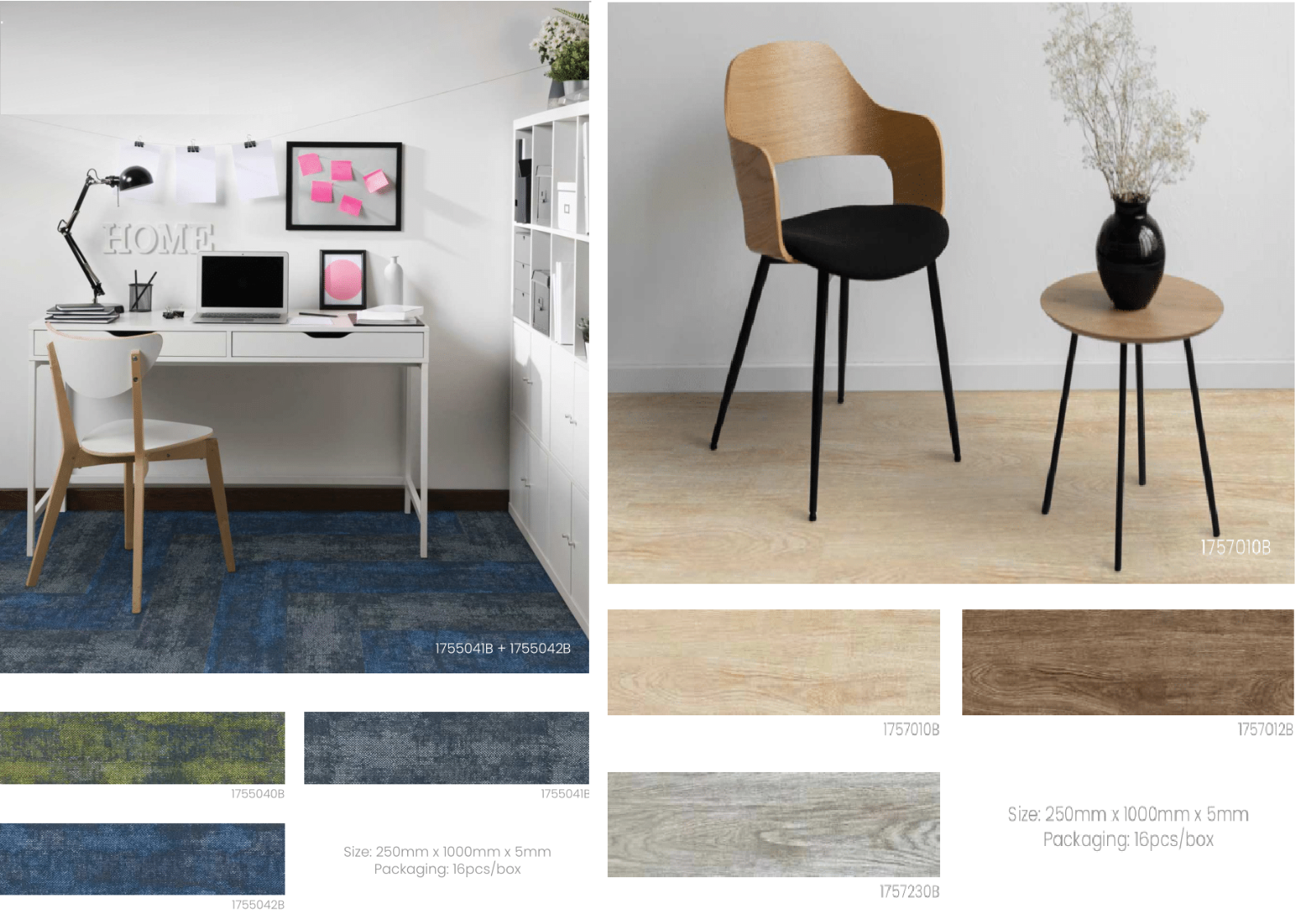 Carpet Tile ~ JM/Flocked (250mm x 1000mm) +/- 5mm