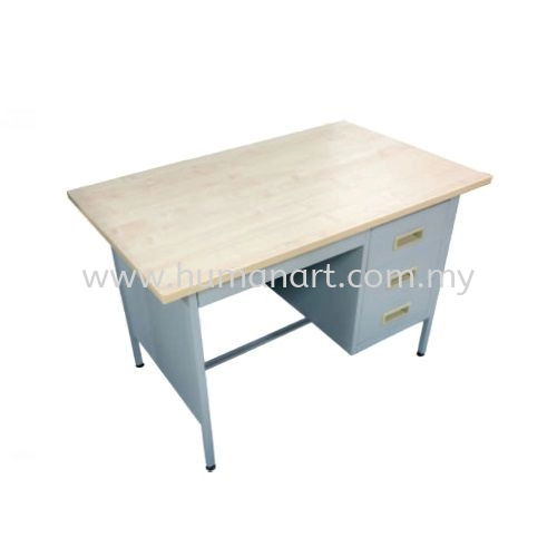 4 FEET STEEL SINGLE PEDESTAL DESK WITH WOODEN TOP A 102/MT - kl | bangsar | sentul