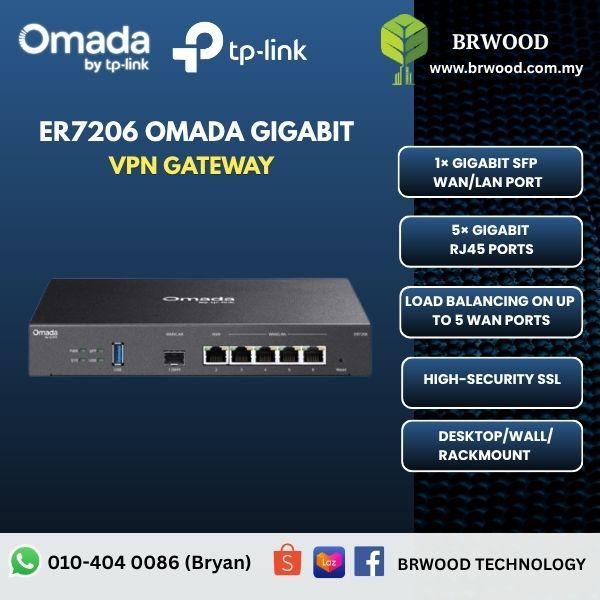 OMADA TP-LINK ER7206: Gigabit VPN Gateway