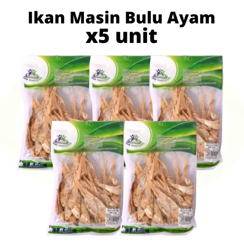 Ikan Masin Bulu Ayam Tawar 80G RM3.90 X5 Paket C.Dwi Success